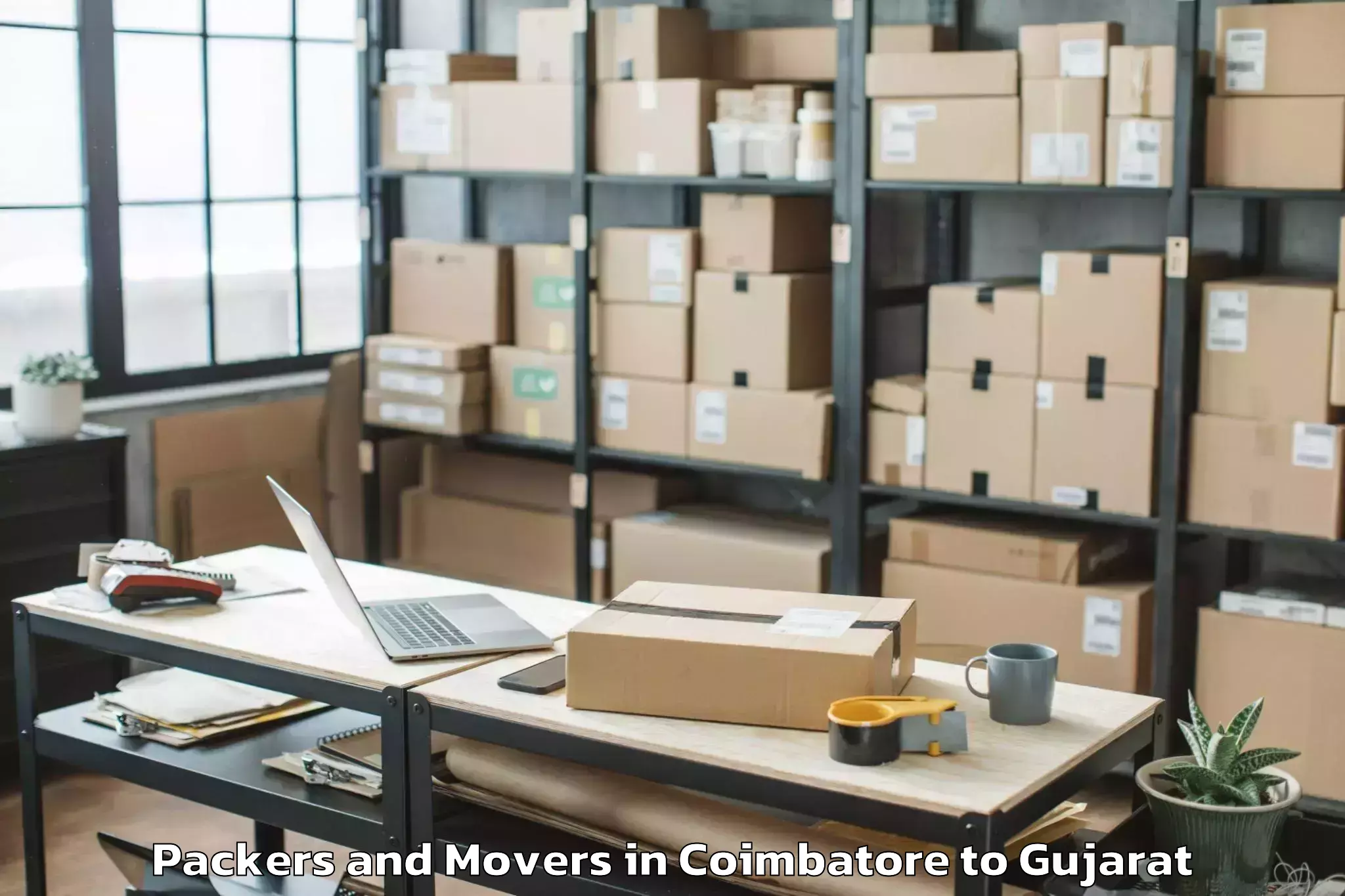 Professional Coimbatore to Hazira Packers And Movers